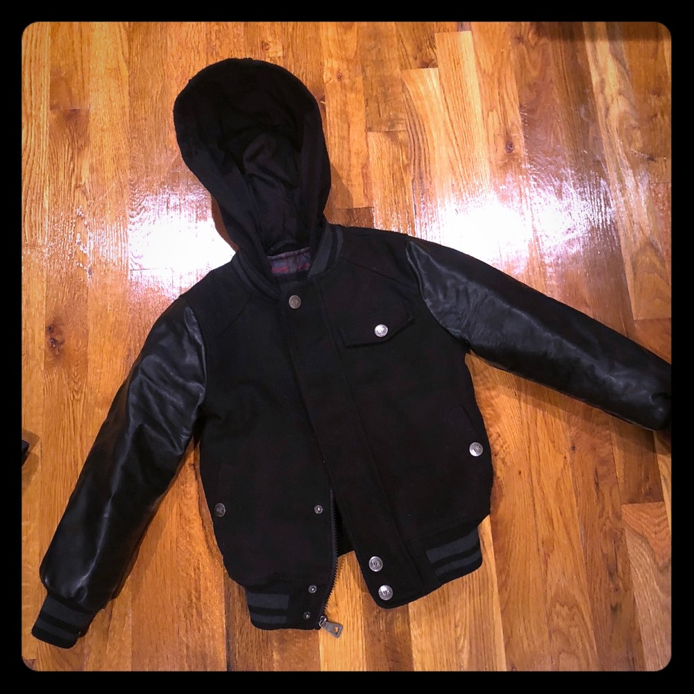 bomber jacket -Urban Republic- leather sleeve